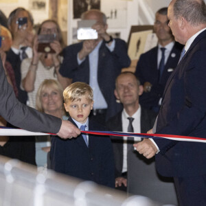 Le prince Jacques et le prince Albert II de Monaco - Le prince Albert II de Monaco inaugure l'exposition l’exposition "Sailing the Sea of Science, Scientist and explorer. Prince Albert Ier and the early norwegian exploration of Svalbard " au Fram Museum à Oslo le 22 juin 2022.