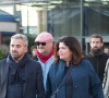 Exclusif - Alexis Corbière et sa compagne Raquel Garrido quittent le tribunal de Bobigny le 19 septembre 2019. © Tiziano Da Silva/Bestimage