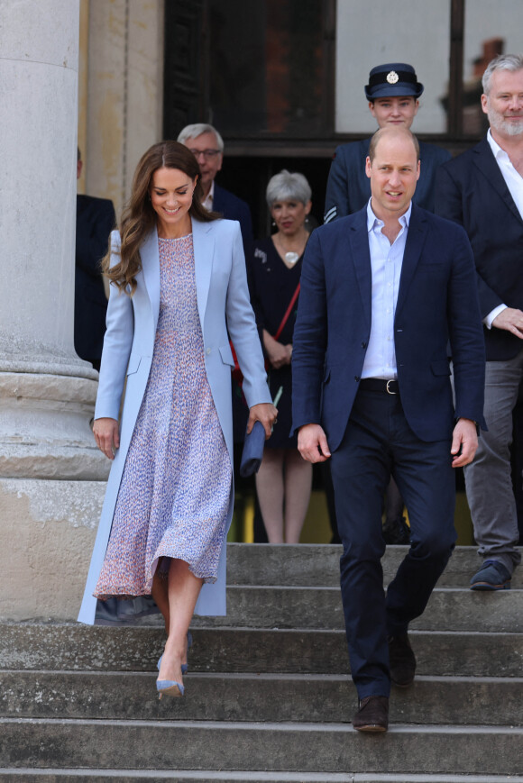 Le prince William, duc de Cambridge, et Catherine (Kate) Middleton, duchesse de Cambridge, visitent le musée Fitzwilliam de l'Université de Cambridge, Royaume Uni, le 23 juin 2022. Le couple princier va découvrir une peinture d'eux-mêmes qui sera révélé au public pour la première fois.