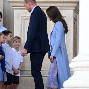 Le prince William, duc de Cambridge, et Catherine (Kate) Middleton, duchesse de Cambridge, visitent le musée Fitzwilliam de l'Université de Cambridge, Royaume Uni, le 23 juin 2022. Le couple princier va découvrir une peinture d'eux-mêmes qui sera révélé au public pour la première fois.