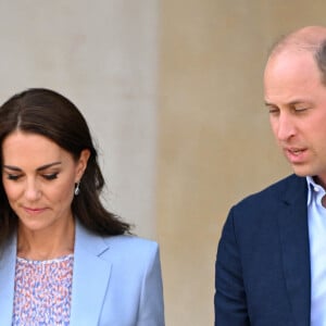 Le prince William, duc de Cambridge, et Catherine (Kate) Middleton, duchesse de Cambridge, visitent le musée Fitzwilliam de l'Université de Cambridge, Royaume Uni, le 23 juin 2022. Le couple princier va découvrir une peinture d'eux-mêmes qui sera révélé au public pour la première fois.