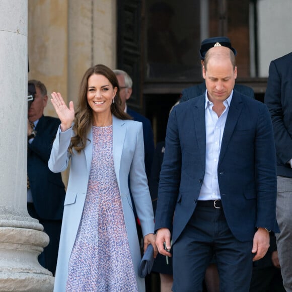 Le prince William, duc de Cambridge, et Catherine (Kate) Middleton, duchesse de Cambridge, visitent le musée Fitzwilliam de l'Université de Cambridge, Royaume Uni, le 23 juin 2022. Le couple princier va découvrir une peinture d'eux-mêmes qui sera révélé au public pour la première fois.