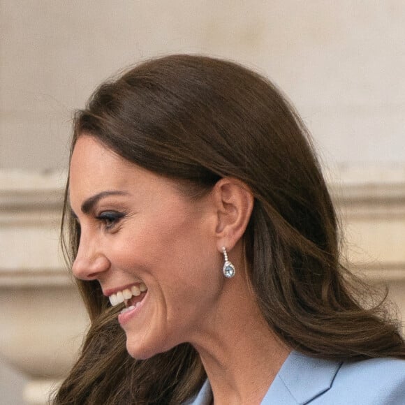 Catherine (Kate) Middleton, duchesse de Cambridge, visite le musée Fitzwilliam de l'Université de Cambridge, Royaume Uni, le 23 juin 2022. Le couple princier va découvrir une peinture d'eux-mêmes qui sera révélé au public pour la première fois.