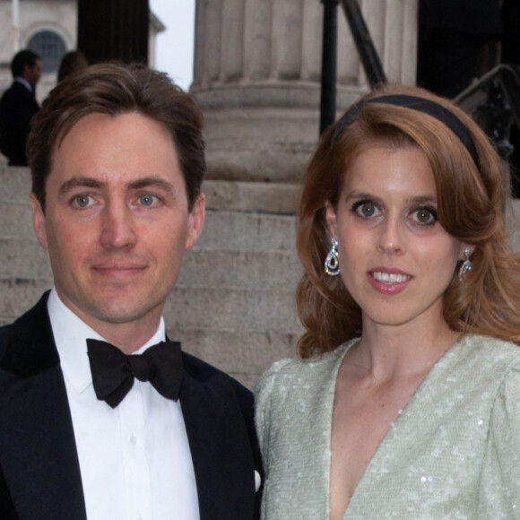 La princesse Beatrice d'York et son mari Edoardo Mapelli Mozzi - Arrivées à la soirée "The Alchemist's Feast" à la National Gallery à Londres.