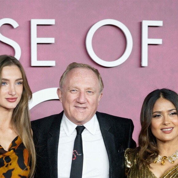 Mathilde Pinault, Francois-Henri Pinault, Salma Hayek à la première du film "House Of Gucci" à Los Angeles, le 9 novembre 2021. 
