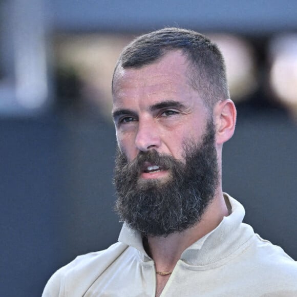 Benoît Paire face à Grigor Dimitrov lors de l'Open d'Australie. Melbourne, le 19 janvier 2022. 