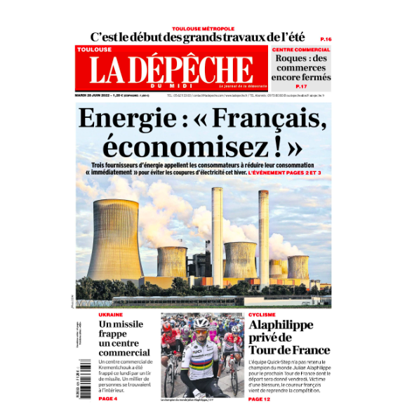 Couverture de La Dépêche du Midi du mardi 28 juin