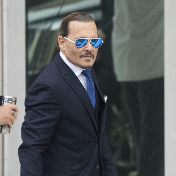 Johnny Depp arrive au tribunal de Fairfax, Virginie, Etats-Unis.