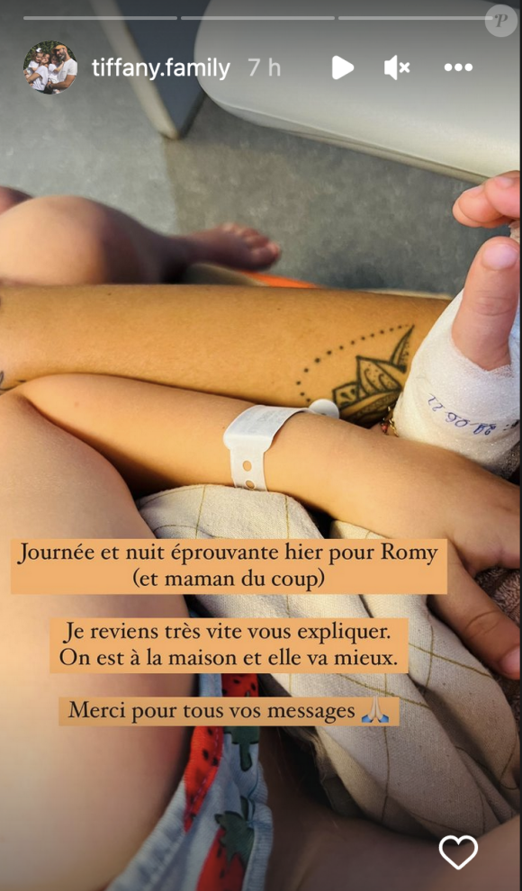 Tiffany (Mariés au premier regard) confie que sa fille Romy a passé plusieurs jours à l'hôpital - Instagram