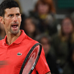 Novak Djokovic - Serbie - Rafael Nadal fait tomber le tenant du titre, Novak Djokovic, au terme d'un quart de finale épique lors des Internationaux de France de Tennis de Roland Garros 2022 le 31 mai 2022.