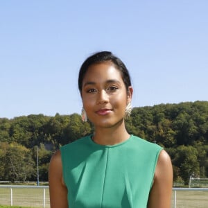 Exclusif - Clémence Botino, miss France 2020, assiste à la dernière journée organisée par la société des courses à l'hippodrome Evreux-Navarre le 13 septembre 2020. © Marc Ausset-LAcroix / Bestimage 