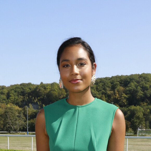 Exclusif - Clémence Botino, miss France 2020, assiste à la dernière journée organisée par la société des courses à l'hippodrome Evreux-Navarre le 13 septembre 2020. © Marc Ausset-LAcroix / Bestimage 