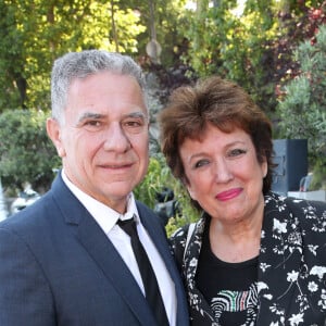 Thierry Chassagne et Roselyne Bachelot-Narquin sur le bateau "Le Paris" au port Debilly dans le quartier de Chaillot du 16ème arrondissement de Paris, France, le 13 juin 2022. © Bertrand Rindoff/Bestimage 