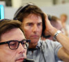 Tom Cruise au Grand Prix de Formule 1 (F1) de Silverstone, le 3 juillet 2022.  Toto Wolff, Team Principal and CEO, Mercedes AMG, and Tom Cruise watch the race from the Mercedes garage 