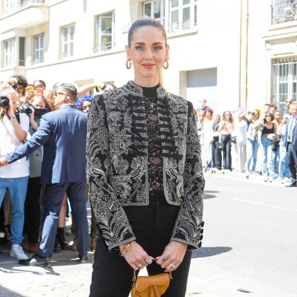 Chiara Ferragni arrive au défilé de mode Haute-Couture automne-hiver 2022-2023 "Christian Dior" à Paris, France, le 4 juillet 2022. © Veeren-Clovis/Bestimage 