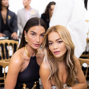 Rita Ora et Lily Aldridge - Défilé de mode Haute-Couture automne-hiver 2022-2023 "Schiaparelli" à Paris, le 4 juillet 2022. © Da Silva-Perusseau/Bestimage