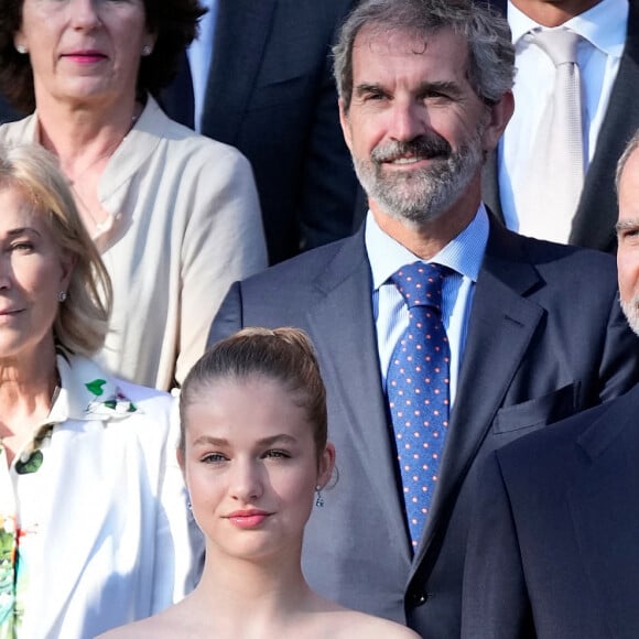 La princesse Leonor, Le roi Felipe VI d'Espagne - La famille royale d'Espagne arrive à la cérémonie de remise des prix "Princess of Girona Foundation" à Barcelone le 4 juillet 2022. 