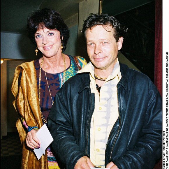 Anny Duperey et Cris Campion à la générale de la pièce "Petits crimes conjugaux" au Théâtre Édouard VII.