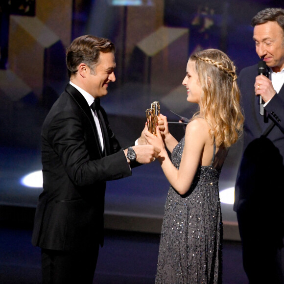 Renaud Capuçon, Manon Galy et Stéphane Bern - 29e édition des Victoires de la Musique Classique, depuis le Grand Théâtre de Provence, à Aix en Provence, le 9 février 2022. © Bruno Bebert/Bestimage