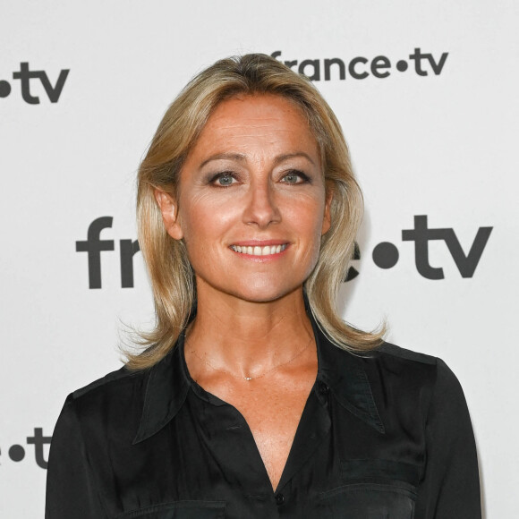 Anne-Sophie Lapix au photocall pour la conférence de presse de rentrée de France TV à la Grande Halle de la Villette à Paris. © Coadic Guirec/Bestimage 