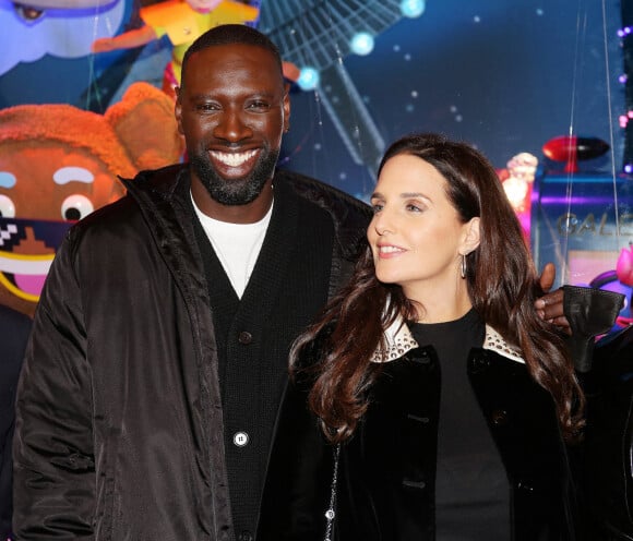 Omar Sy et sa femme Hélène - Lancement de "1,2,3... Noël" lors de l'inauguration des vitrines et du sapin de Noël 2021 des Galeries Lafayette Haussmann 2021 à Paris. Le 17 novembre 2021