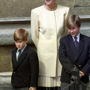 La princesse Diana, Le prince William, duc de Cambridge, Le prince Harry, duc de Sussex 