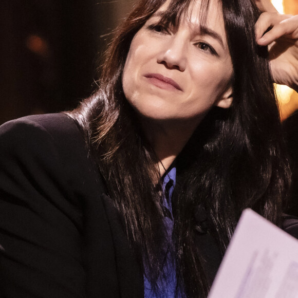 Exclusif - Charlotte Gainsbourg sur le plateau de l'émission "On Est En Direct" (OEED), présentée par L.Salamé et L.Ruquier, diffusée en direct sur France 2, à Paris, France, le 22 janvier 2022. © Jack Tribeca/Bestimage 