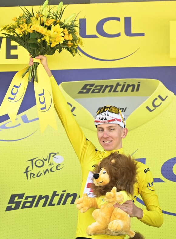 Tadej Pogacar - 10ème étape entre Morzine et Megève du Tour de France 2022 le 12 juillet 2022.