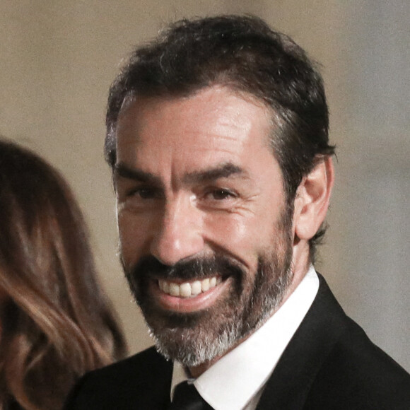 L'ancien joueur de football français Robert Pires et sa femme Jessica - Dîner au Palais de l'Elysée en l'honneur du Variétés Club de France, à Paris. © Stéphane Lemouton / Bestimage
