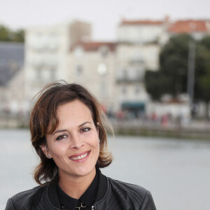 Armelle Deutsch au photocall du téléfilm "Harcelée" lors du 18ème Festival de la Fiction TV de La Rochelle. Le 17 septembre 2016 © Patrick Bernard / Bestimage