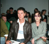 Etienne Daho et Dani - People au défilé de mode Christian Dior Homme - Prêt à porter été le 2 juillet 2002