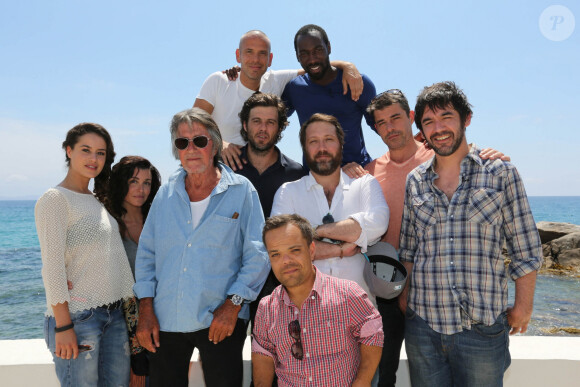 Photocall de l'équipe du film "Les Francis" du réalisateur Fabrice Begotti à l'hôtel restaurant Cala di Sole près d'Ajaccio en Corse, le 3 juin 2014.