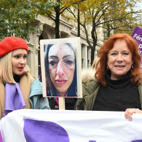 Tatiana-Laurence Delarue et Eva Darlan - De nombreuses artistes et personnalités marchent contre les violences sexistes et sexuelles (marche organisée par le collectif NousToutes) de place de l'Opéra jusqu'à la place de la Nation à Paris le 23 Novembre 2019 © Coadic Guirec / Bestimage 