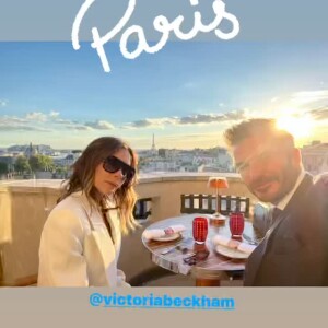 David et Victoria Beckham fêtent leur anniversaire de mariage à Paris.