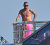 Semi-exclusif - David Beckham, sa femme Victoria et leurs enfants, Harper et Cruz avec sa compagne Tana Holding en vacances sur leur Yacht à Saint-Tropez