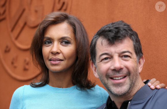 Karine Le Marchand et Stéphane Plaza au village des Internationaux de France de tennis de Roland Garros à Paris. Le 1er juin 2015. 