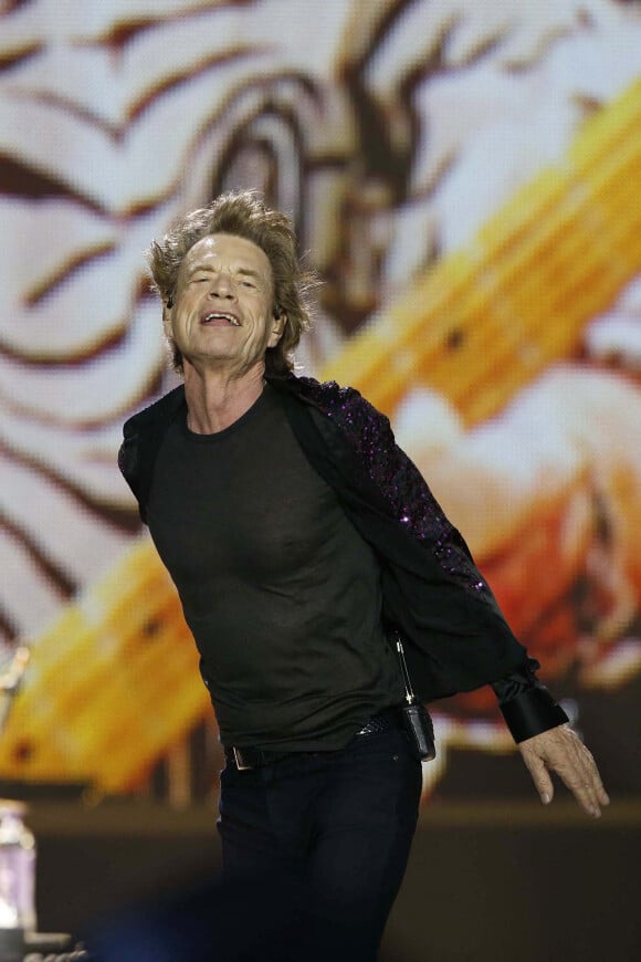 Mick Jagger - Les Rolling Stones en concert au Groupama Stadium à Décines-Charpieu, dans la métropole de Lyon. © Pascal Fayolle / Bestimage