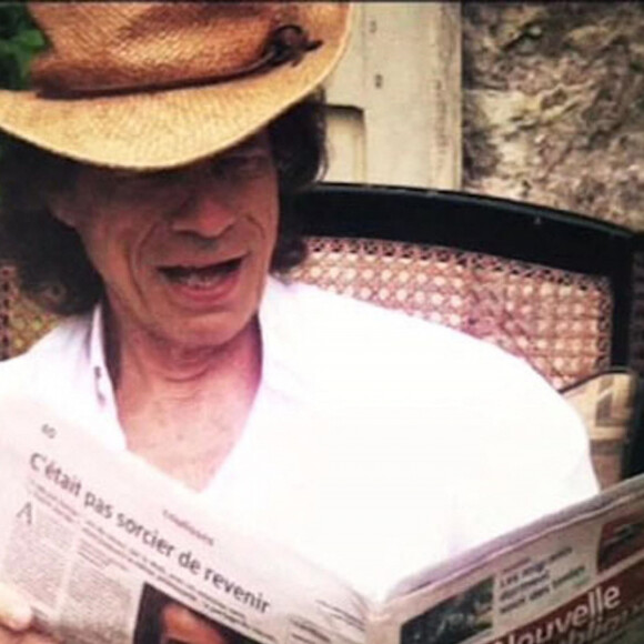 Mick Jagger dans son château de Fourchette, qui se situe en France près du village de Pocé-sur-Cisse.