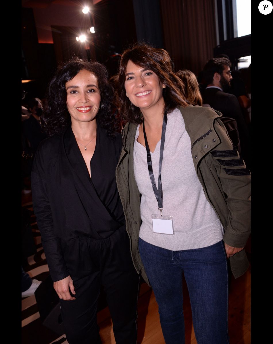 Aïda Touihri et Estelle Denis - Soirée Orange objectif 2024 au restaurant du café de l'homme à Paris le 23 septembre 2021. © Rachid Bellak/Bestimage