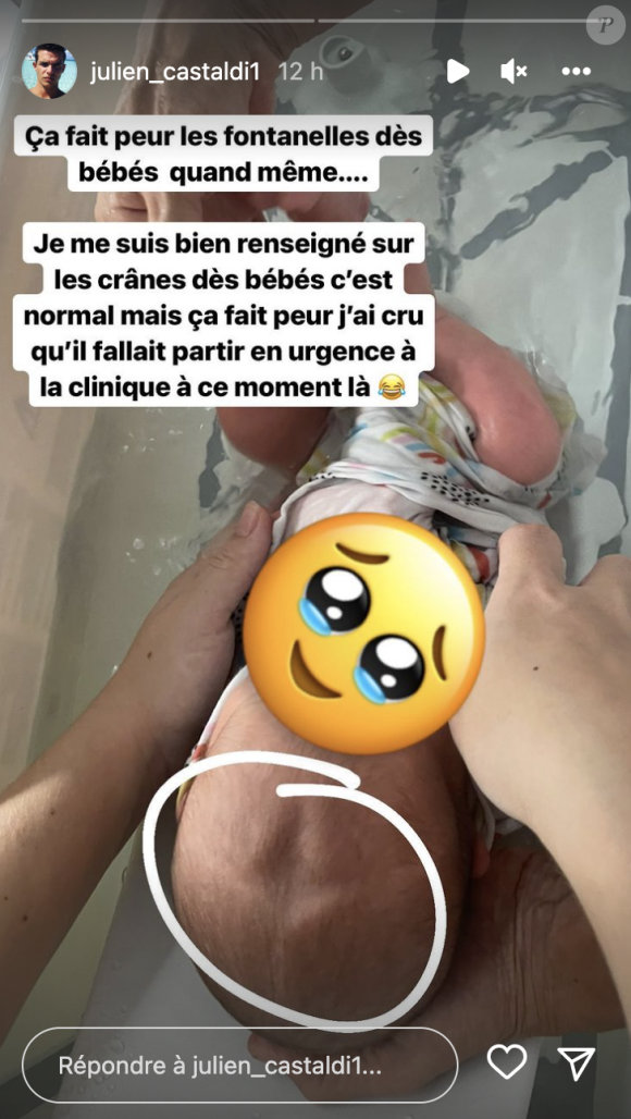 Julien Castaldi, fils aîné de Benjamin Castaldi, partage son inquiétude de jeune papa après la naissance de son premier enfant.