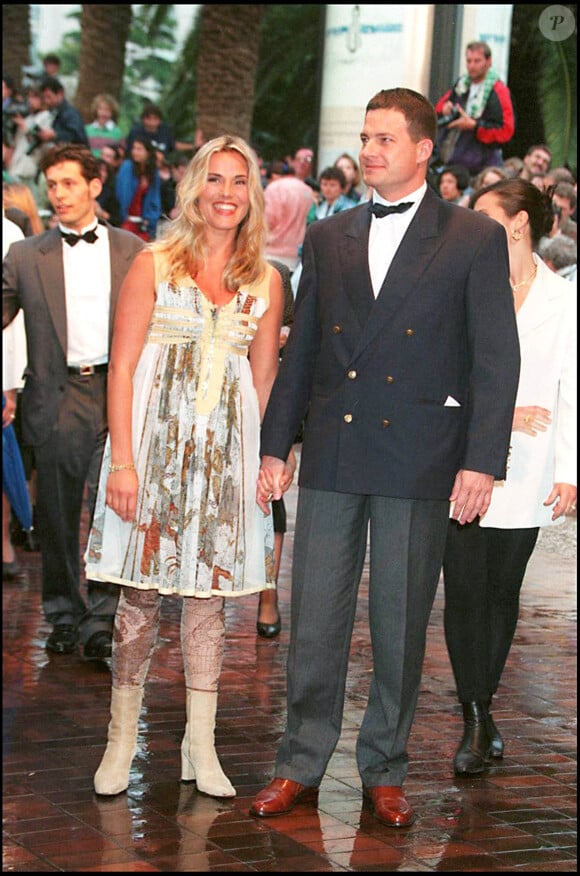 Sophie Favier et un ami au festival de Cannes en 1994.