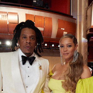 Jay-Z, Beyoncé et Tyler Perry à la 94ème édition de la cérémonie des Oscars à Los Angeles, le 27 mars 2022. 