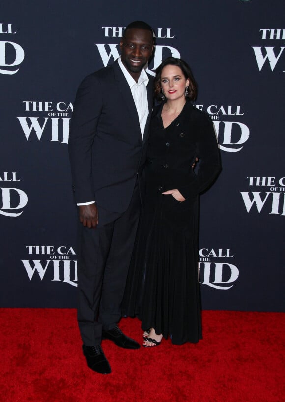 Omar Sy et sa femme Hélène à la première du film "The Call of the Wild" à Los Angeles, le 13 février 2020. 