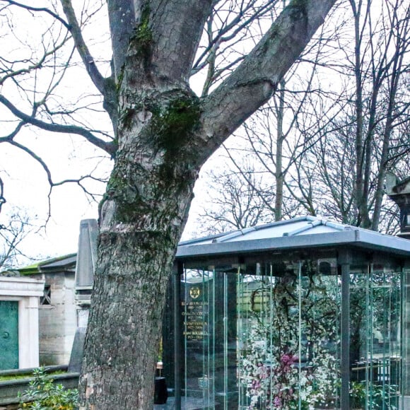 Illustration du caveau familiale au cimetière de Montmartre où France Gall rejoindra sa fille Pauline Hamburger et son mari Michel Berger. Paris le 9 janvier 2018. 