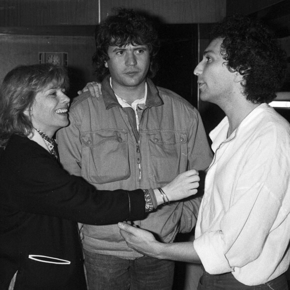 Archives - France Gall et Daniel Balavoine dans la loge de Michel Berger après la 1 première au Palais des Sports le 24 mail 1983 © Jean-Claude Woestelandt / Bestimage