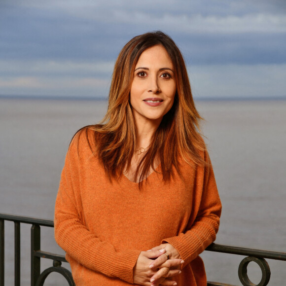 Exclusif - Fabienne Carat (enceinte) durant le tournage du double épisode final de "Section de recherches" à Nice, diffusé le 21 avril sur TF1. © Bruno Bebert / Bestimage