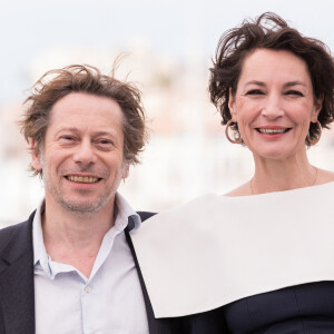 Mathieu Amalric et Jeanne Balibar au photocall de "Barbara" lors du 70ème Festival International du Film de Cannes, le 18 mai 2017. © Borde-Jacovides-Moreau/Bestimage 