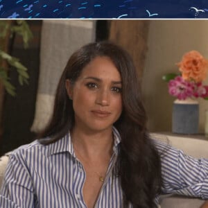 Captures d'écran - Meghan Markle intervient en visioconférence au sommet des femmes les plus puissantes le 30 septembre 2020. 