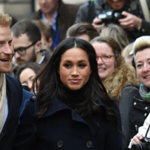 Le prince Harry et sa fiancée Meghan Markle arrivent au "Nottingham Contemporary" pour la journée mondiale de la lutte contre le Sida à Nottingham à l'occasion de leur première visite officielle depuis leurs Fiançailles à Nottingham le 1er decembre 2017. 