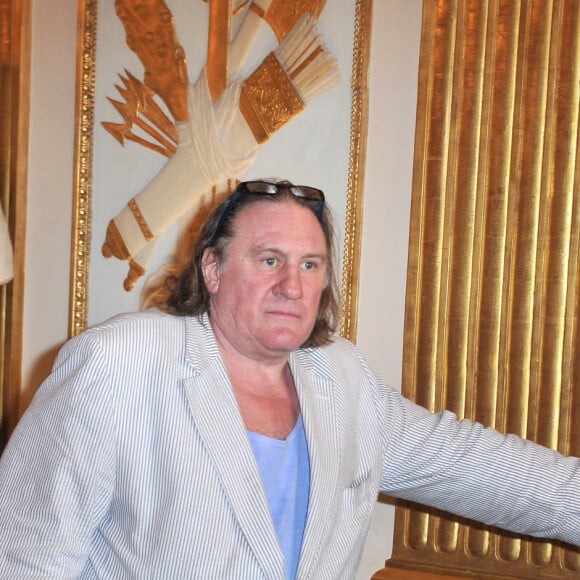 Gérard Depardieu - Remise du prix Barbara au ministère de la Culture © Guillaume Gaffiot /Bestimage